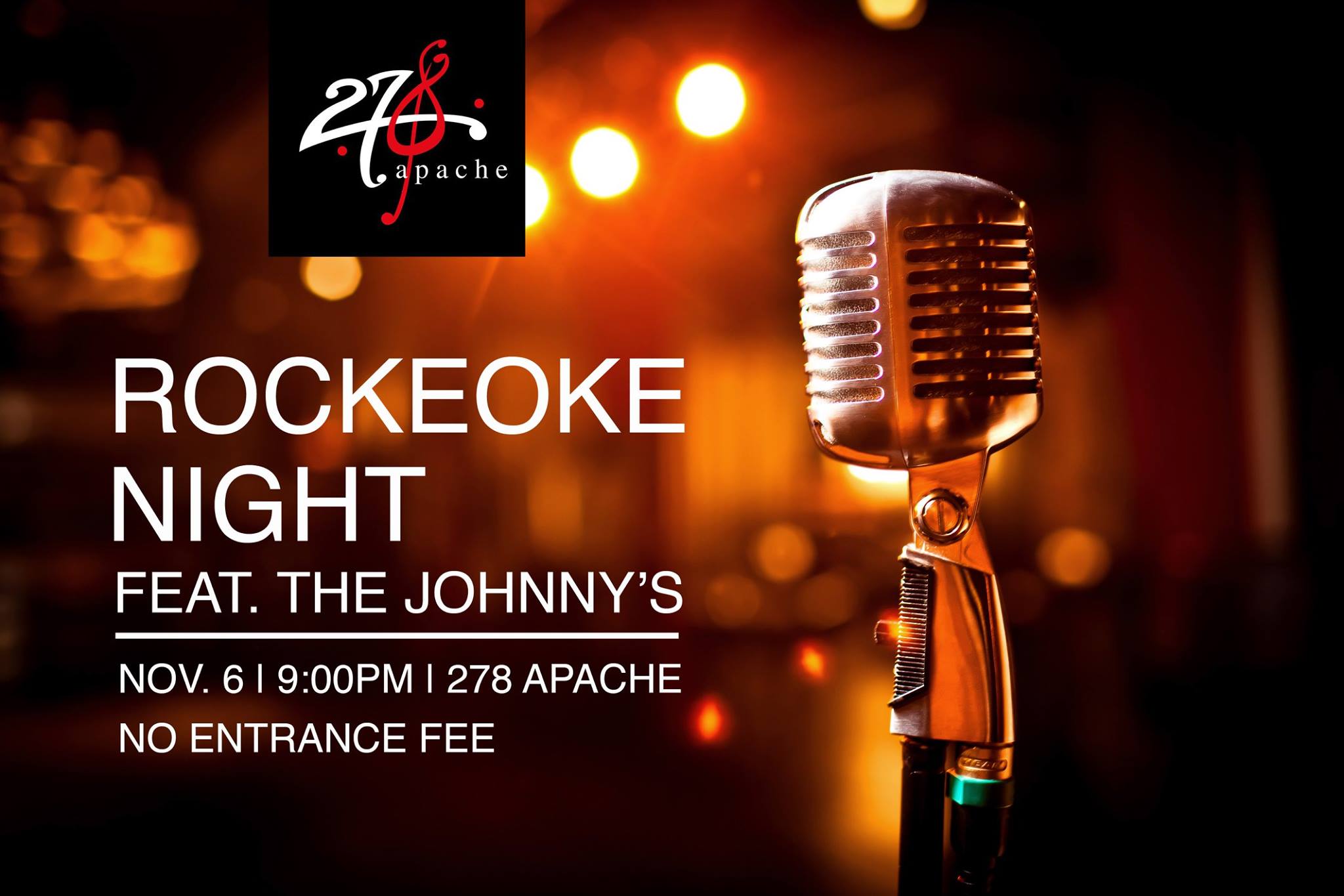 278 Apache Gentle reminder, ROCKEOKE NIGHT ar 278 Apache Tonight! See ya!