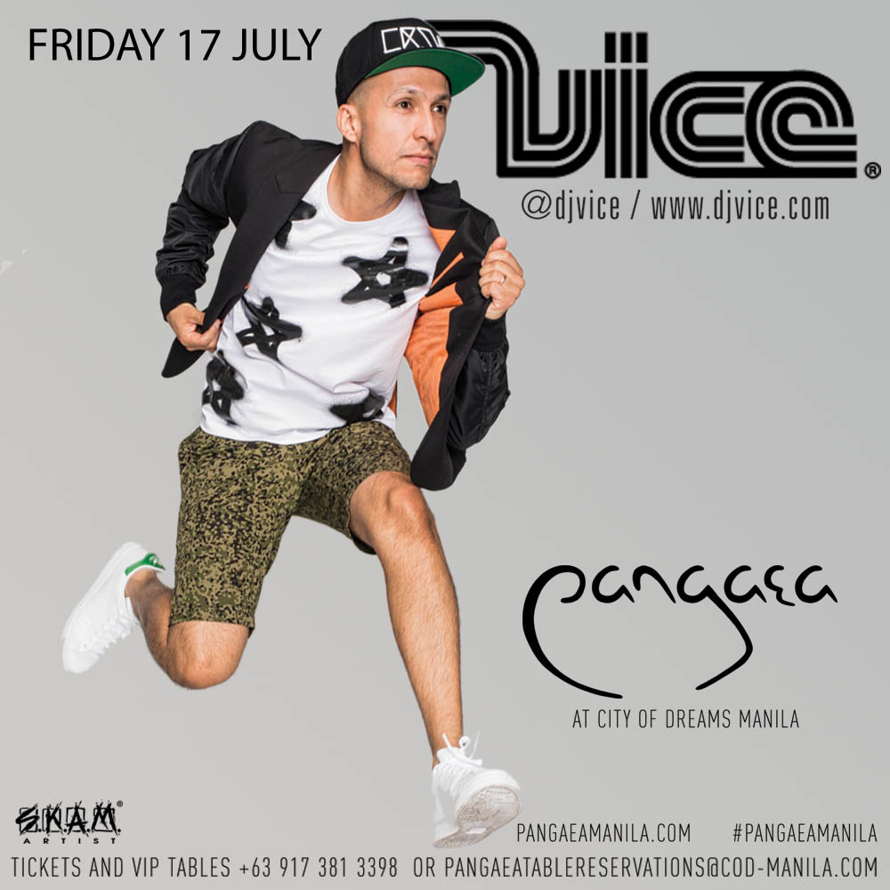 Vice @ Pangea - Manila, PI     Friday, July 17     Next Week · 86°F / 76°F Thunderstorm          Show Map     Pangea City of Dreams Manila     City Of Dreams, Parañaque