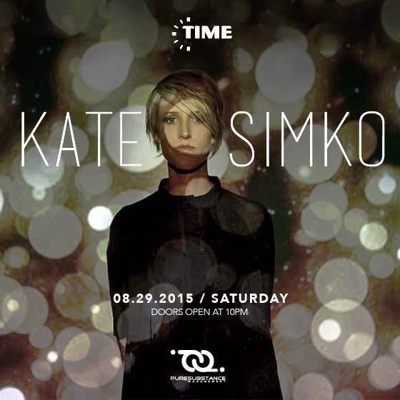 KATE SIMKO at TIME in Manila Saturday, August 29 at 10:00pm 	 Show Map TIME in Manila 7840 Makati Avenue, 1200 Makati 	     Subscribed to TIME in Manila's events Melodic, driving, jacking and funky, KATE SIMKO’s distinctive sound continues to inspire dance floors across the globe. Catch her at TIME in Manila on August 29th Saturday! Kate Simko has carved an international career as an electronic music producer, film composer, live performer, and DJ. Hailing from Chicago, Kate’s music reflects the influences of the city’s underground sounds, as well her background in classical piano and jazz music. For a decade now, Kate has been affirming her status as one of dance music’s standout artists. Her unique flavour of house music saw her welcomed into the iconic Spectral Sound label alongside the likes of Matthew Dear, Ryan Elliot, Seth Troxler, Lee Curtis and James T Cotton. Since then her catalogue has grown to include releases on Get Physical, Hello?Repeat, Leftroom, No.19 and, most recently, Sasha’s Last Night On Earth imprint. A classically trained pianist with her roots in the revered Chicago scene, her musical talent is obvious throughout her productions. Whether this be remixing Philip Glass to Guy Gerber or touring with interactive A/V live sets, she excels throughout. Despite having performed at many of the world’s top venues such as Panorama Bar, Warung, Fabric, Eleven and Rex Club, Chicago always held a special affinity and, in particular, her residency at the legendary Smart Bar. Supported by some of the top figures in dance music, with Sasha endorsing her music and DJ sets, and Jamie Jones inviting her into the studio, Kate co-produced a single with Jamie, which will be released in August on Emerald City. This fall Kate has an analogue-based album with Tevo Howard slotted on Last Night on Earth, and her debut London Electronic Orchestra EP set for release on The Vinyl Factory. http://www.katesimko.com/ http://www.katesimko.com/electronic/