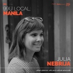 Join us for the first ever 99U Local event in Manila! Register for a free invite on the Meetup event via www.manila.99ulocal.com! One of the night's featured speakers will include: • Julia Nebrija, urban planner, arts, culture and mobility advocate, who first moved to the Philippines in 2008 as a Fulbright Scholar and returned in 2012 after finishing her Masters Degree in Urban Design from the City College of New York. She is the executive director of VivaManila, and chair of the Inclusive Mobility Network. RSVP here: http://www.meetup.com/99U-Local-Manila/events/222514214/