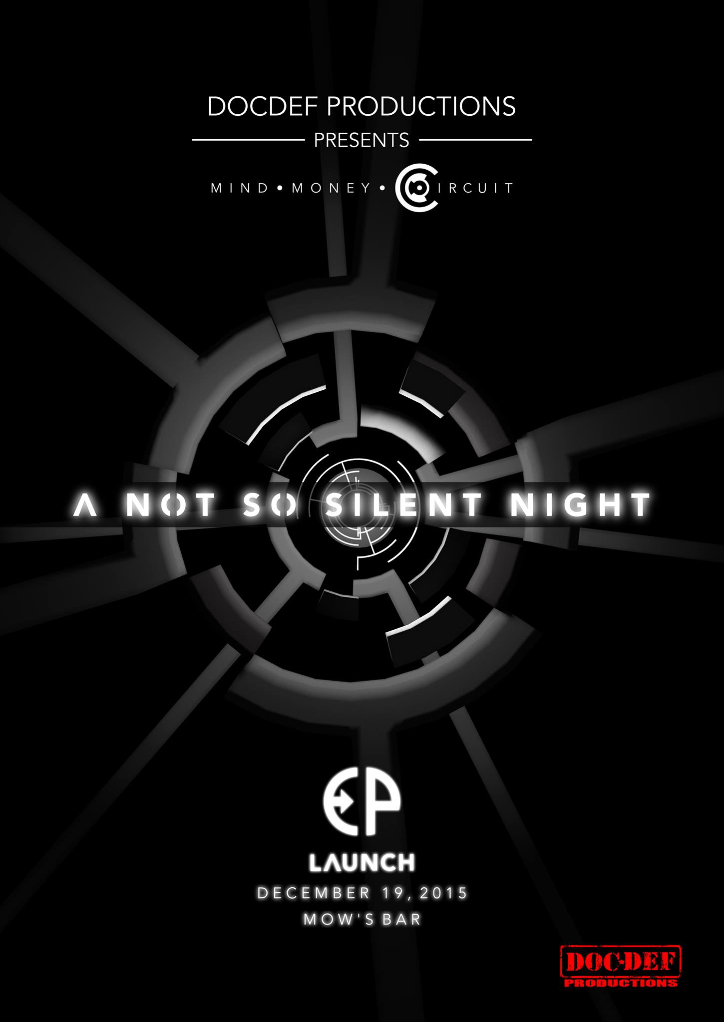 A Not So Silent Night: The Mind Money Circuit EP Launch clock Saturday, December 19 at 8:00pm pin Show Map Mow's Kowloon House Basement, 20 Matalino St., 1100 Quezon City, Philippines It's been a year in the making. Now allow us to serenade you and warm up your cool December night. A Not So Silent Night: The Mind Money Circuit EP Launch 8:00 PM Saturday, December 19, 2015 Mow's Bar, Matalino St., Quezon City Save the date. ---- Heto na ang pinakahihintay natin. DocDef Productions presents A Not So Silent Night: The Mind Money Circuit EP Launch 8:00 PM Saturday, December 19, 2015 Mow's Bar, Matalino St., Quezon City **Keep an eye on our page for the unveiling of performers!** RSVP: bit.ly/pupuntaako Follow us: instagram.com/mindmoneycircuit