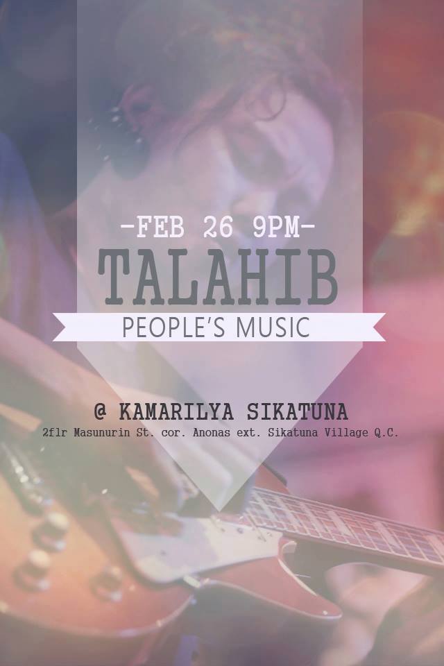 Talahib Peoples Music Page Liked · February 19 · Alam na! Kita-kits mga kapatid... #Talahib #WorldMusic